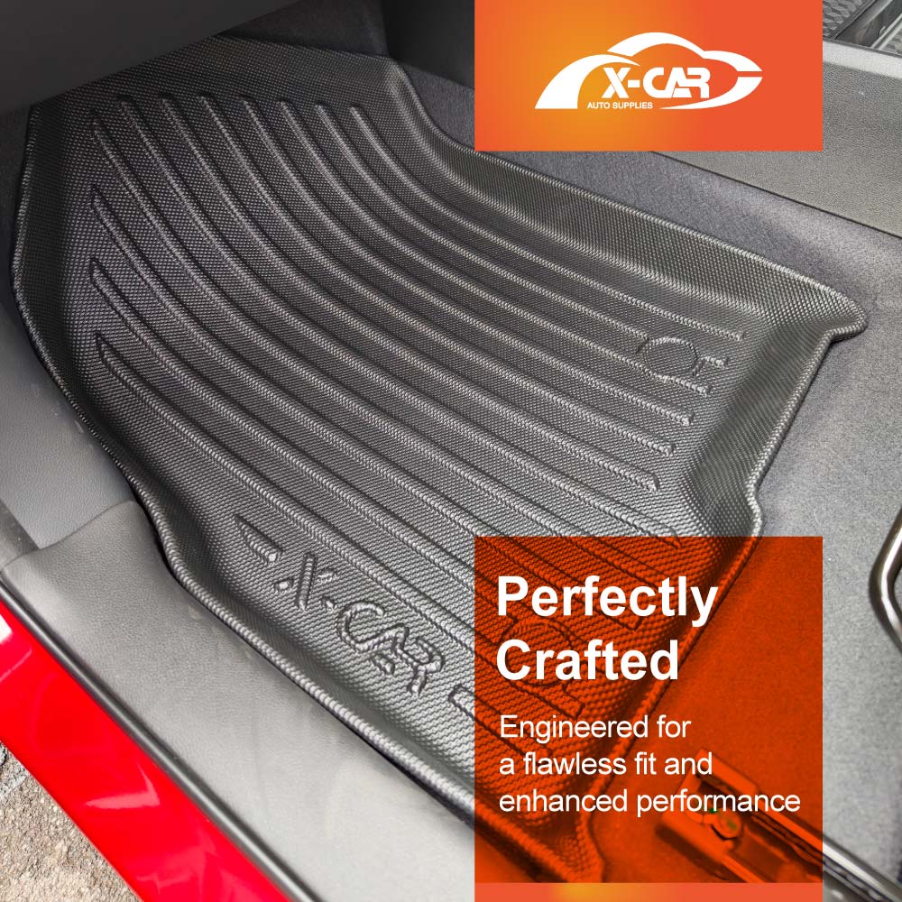 3D Floor Mats Boot Liner Set for Chery Tiggo 4 Hybrid 2025-Onwards All Weather Heavy Duty Cargo Kick Mats Back Seat Protector Cover