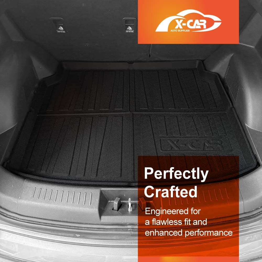 3D Floor Mats Boot Liner Set for Chery Tiggo 4 Pro 2024-Onwards All Weather Heavy Duty Cargo Car Trunk Luggage Tray