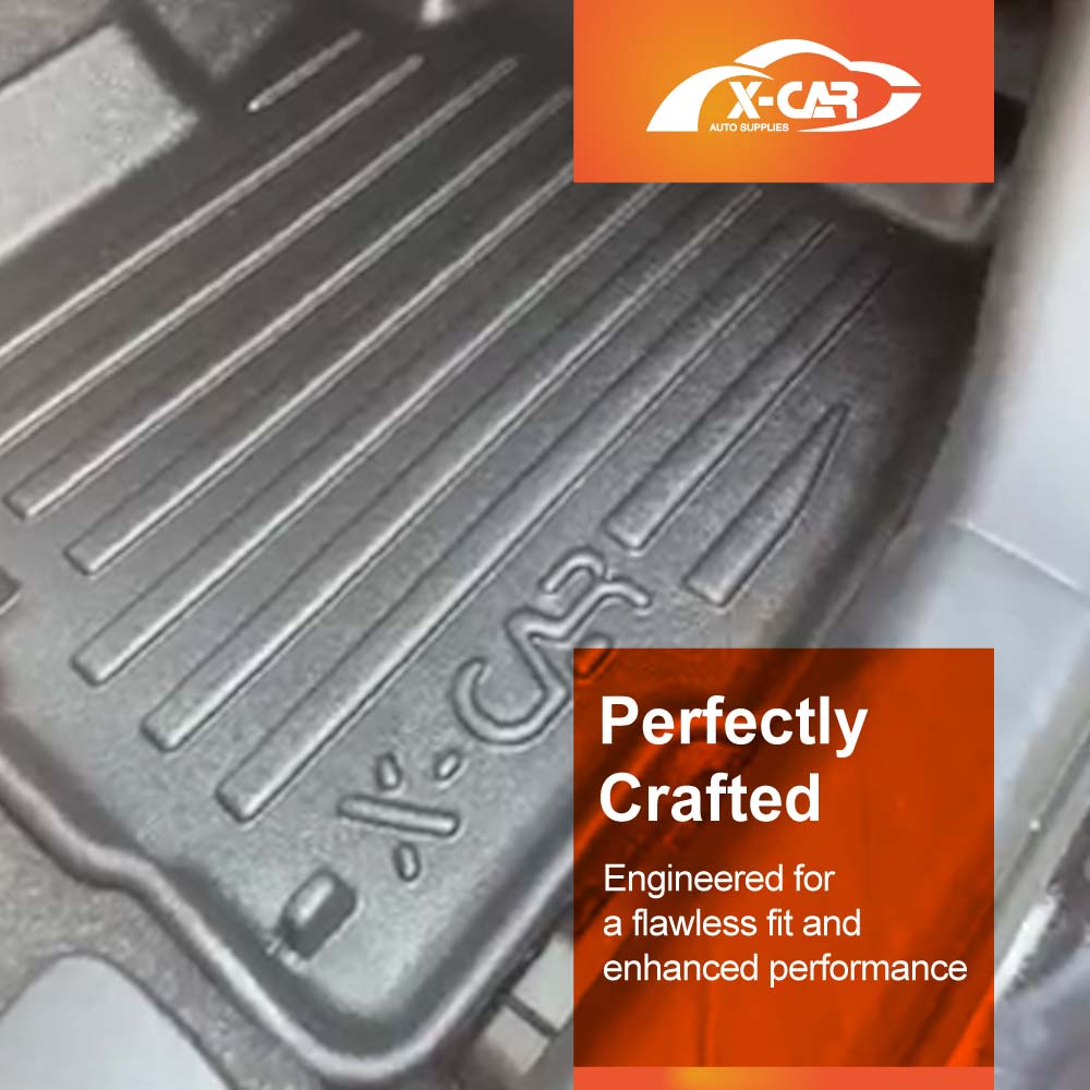 Floor Mats Boot Liner Set for Mitsubishi ASX 2010-2025 All Weather Heavy Duty Cargo Kick Mats Back Seat Protector Cover