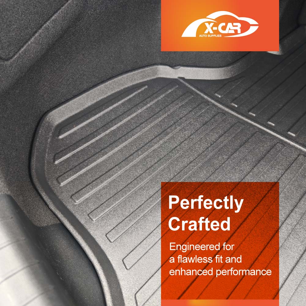 3D Floor Mats Boot Liner Set for Kia K4 Sedan 2024-Onwards All Weather Heavy Duty Cargo Car Trunk Luggage Tray