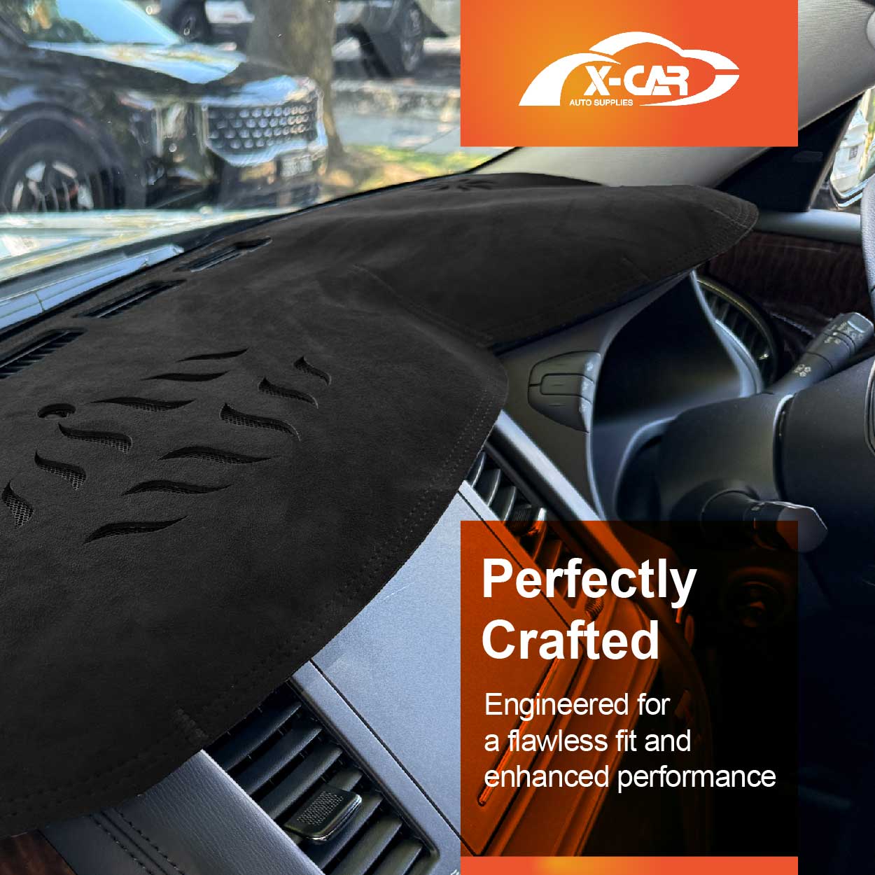 Luxury 3D Dash Mat Pad Cover Non-Slip for Nissan Patrol 2012-2024 Y62 Series Microfiber Leather