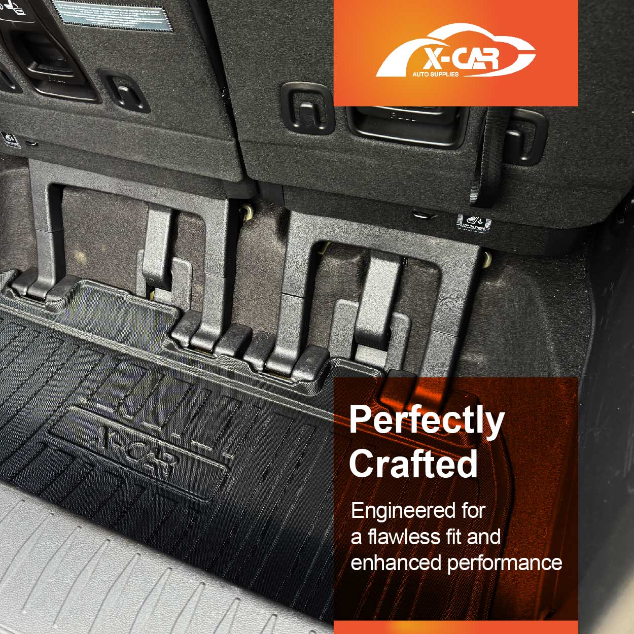 Boot Liner for Kia Carnival 2014-Onwards Heavy Duty Cargo Trunk Mat with Third Row Seats Upright