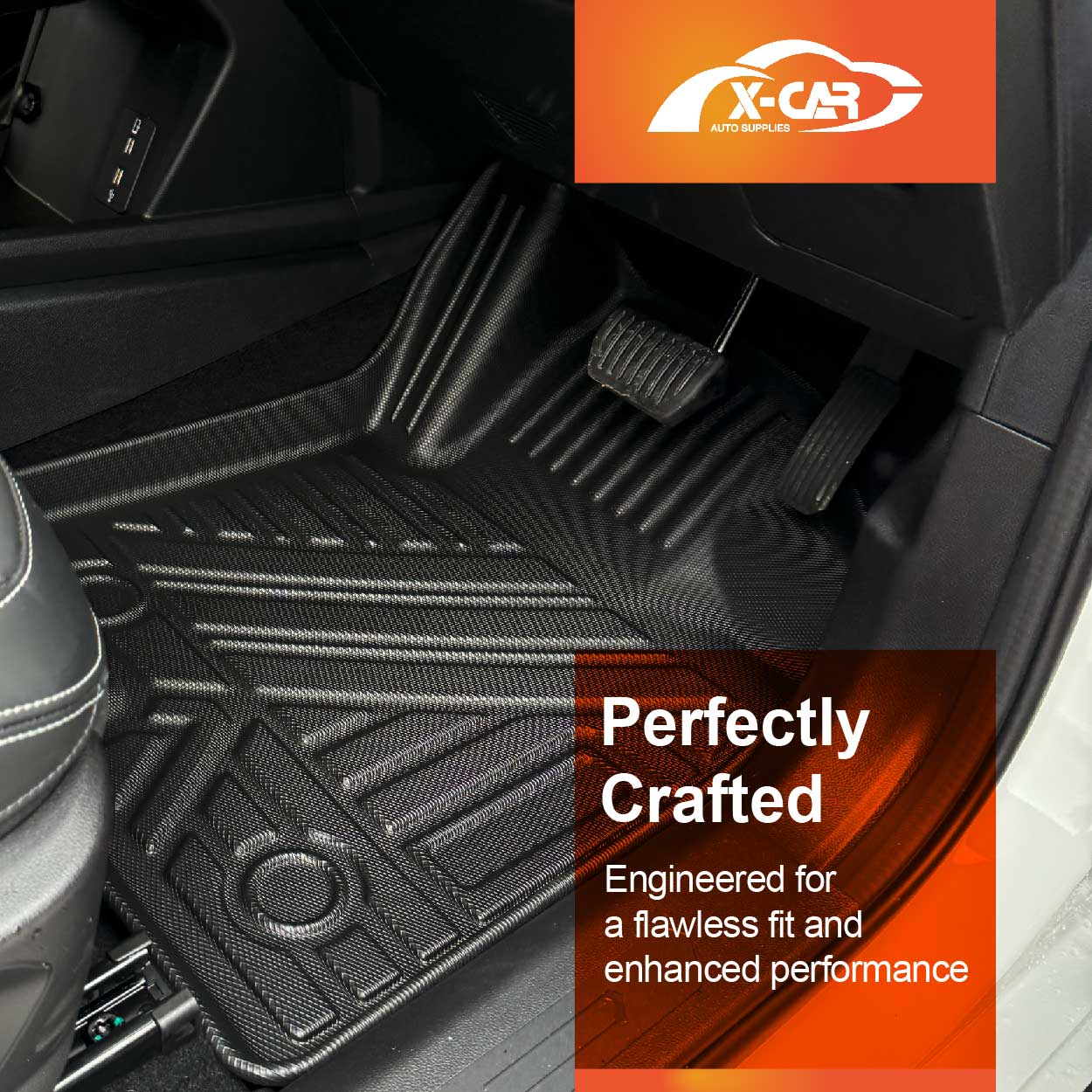 Floor Mats Boot Liner Set for GWM Haval Jolion 2024-Onwards All Weather Cargo Kick Mats Back Seat Protector Cover With Upper Boot Level