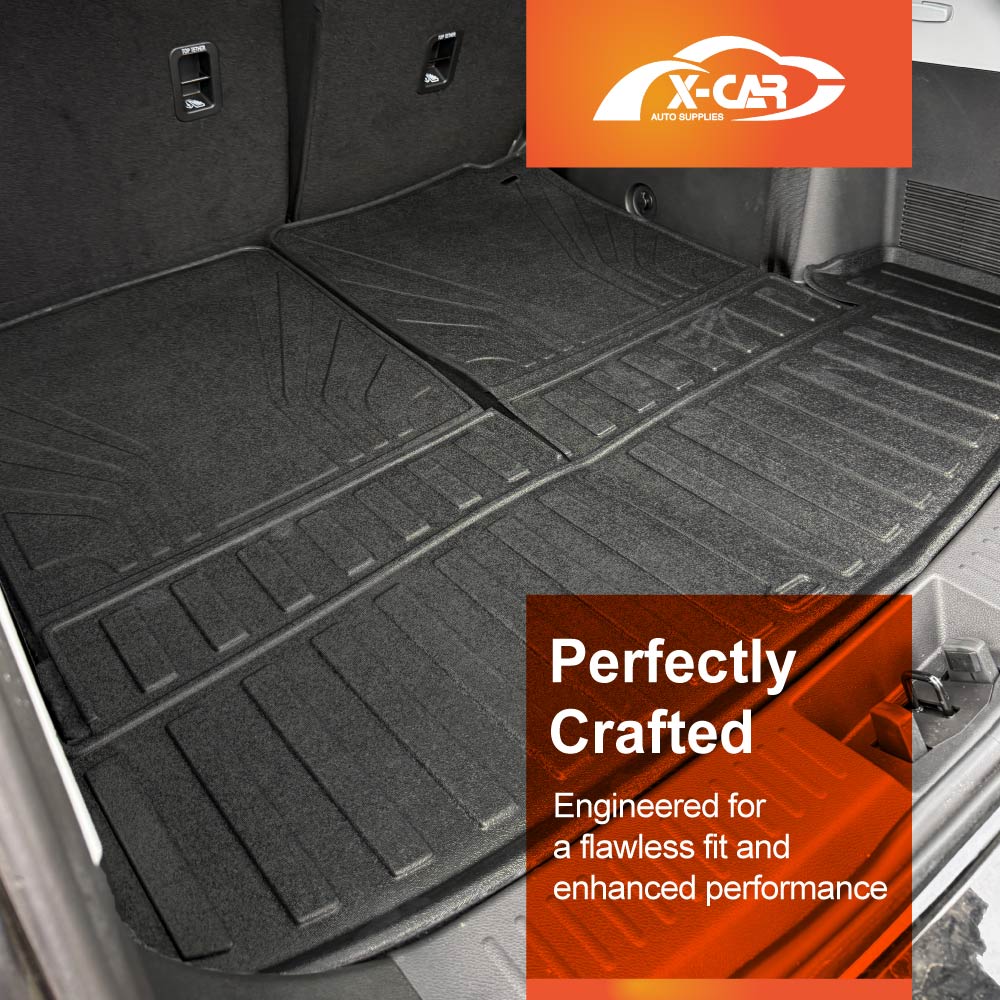 3D Floor Mats Boot Liners for Chery Tiggo 8 Pro Max 2024-Onwards All Weather Heavy Duty Cargo Kick Back Seat Protector Cover Set of 9