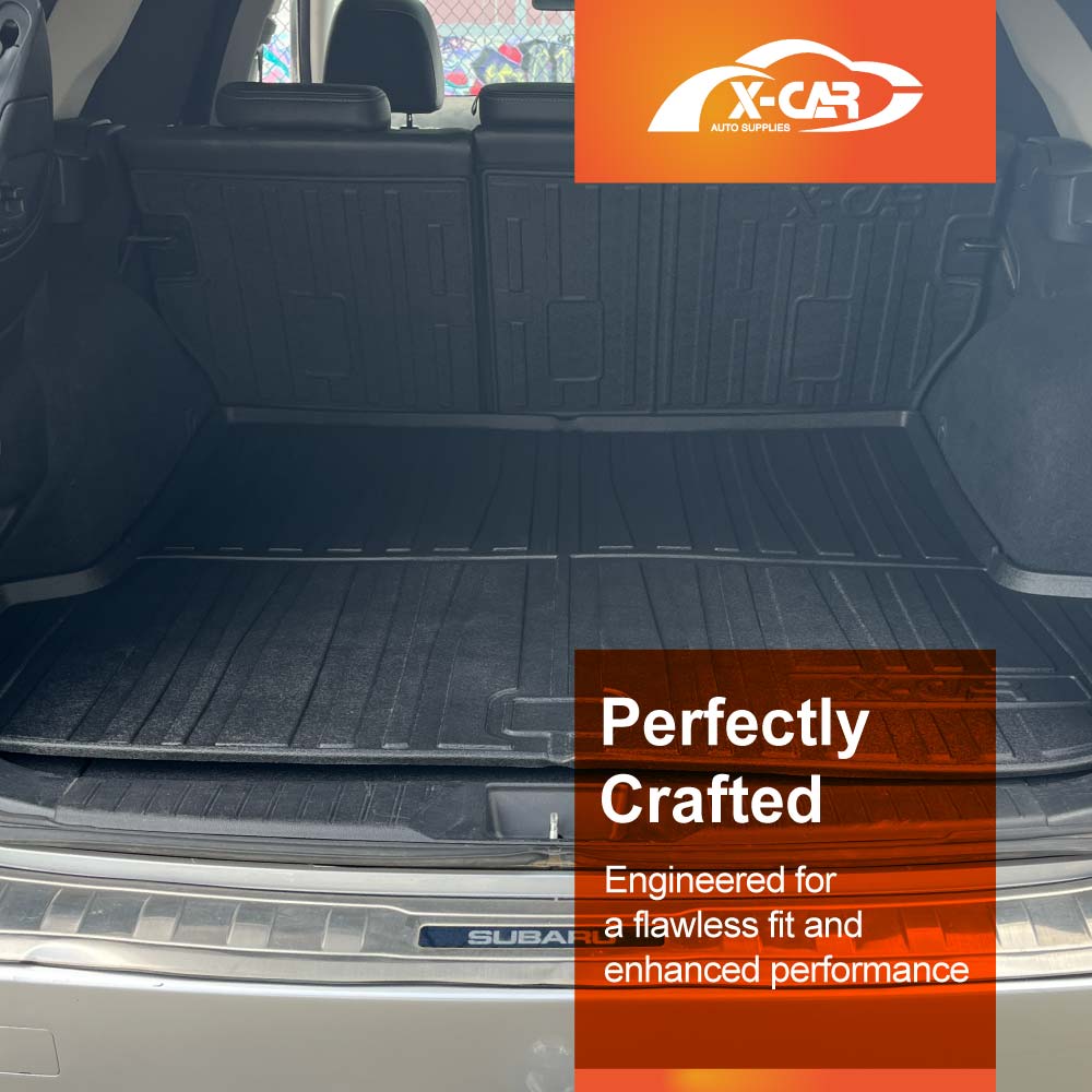 3D Floor Mats Boot Liner Set for Subaru Outback 2015-2020 All Weather Heavy Duty Cargo Car Trunk Luggage Tray