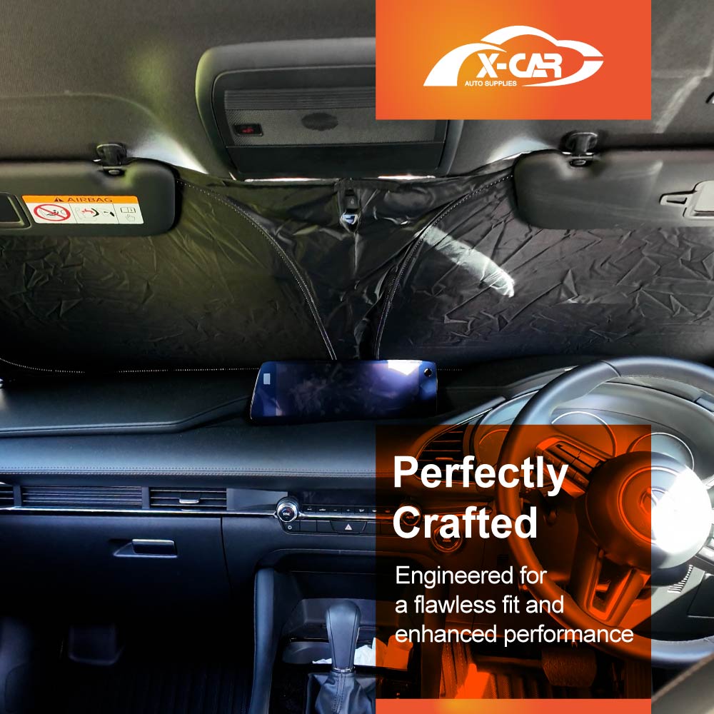 WindScreen Sun Shade for Mazda 3 BP Series 2019-Onwards Blocks UV Rays Foldable Custom Wind Screen Sun Visor Protector