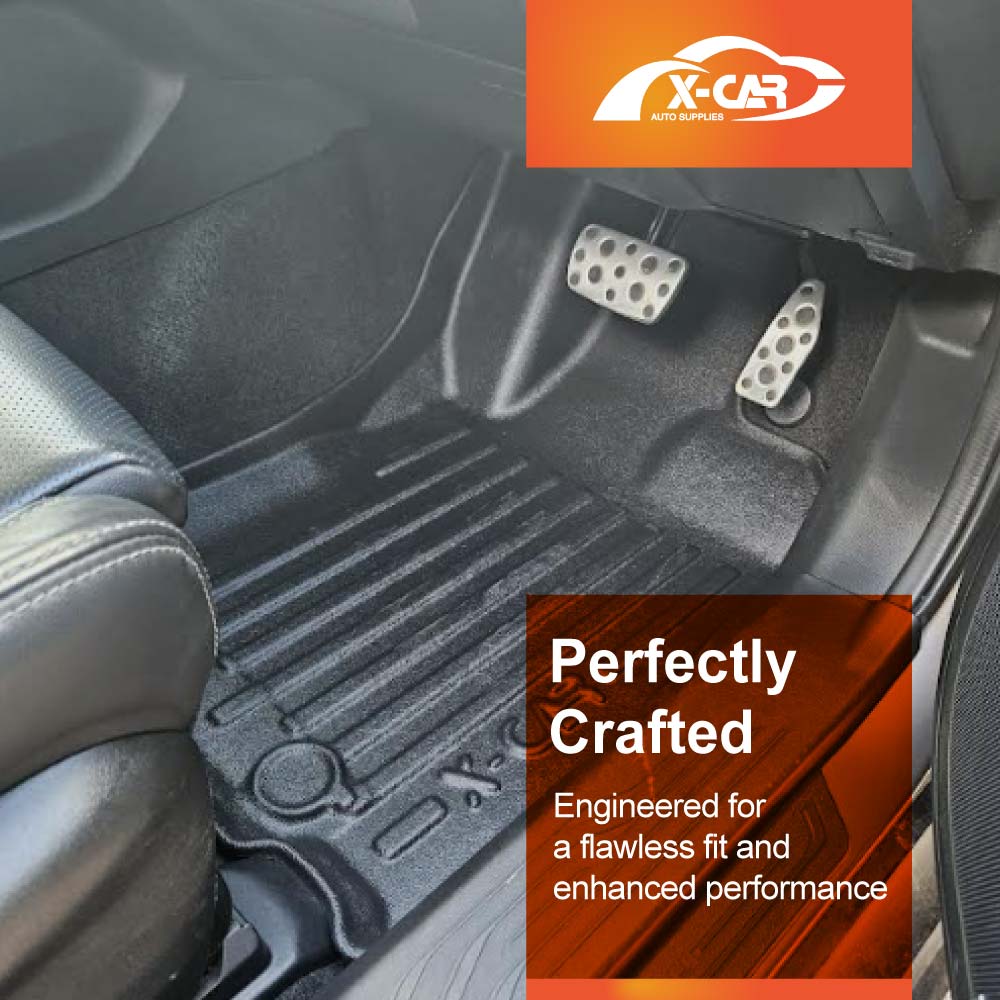 3D Floor Mats Boot Liner Set for Subaru Outback 2020-2025 All Weather Heavy Duty Cargo Kick Mats Back Seat Protector Cover