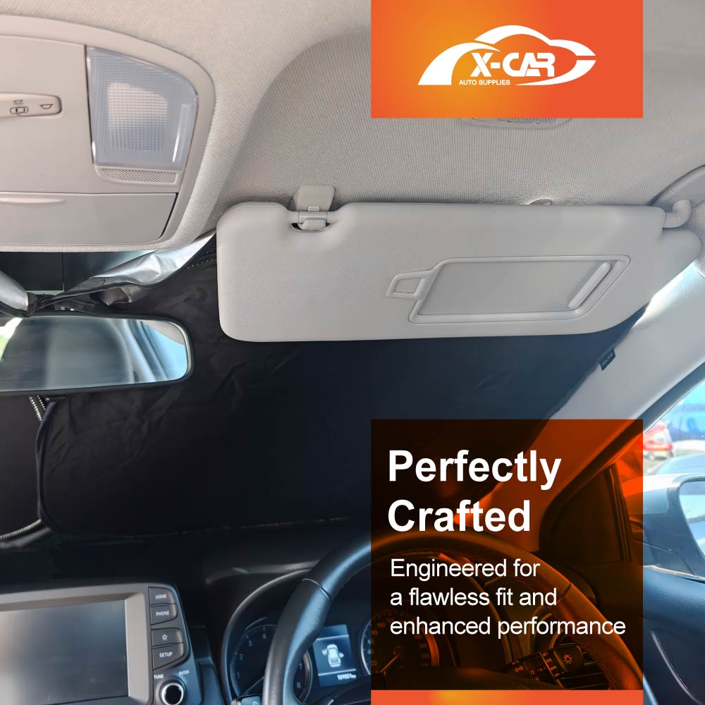WindScreen Sun Shade for Hyundai Kona 2017-2023 Blocks UV Rays Foldable Custom Wind Screen Sun Visor Protector