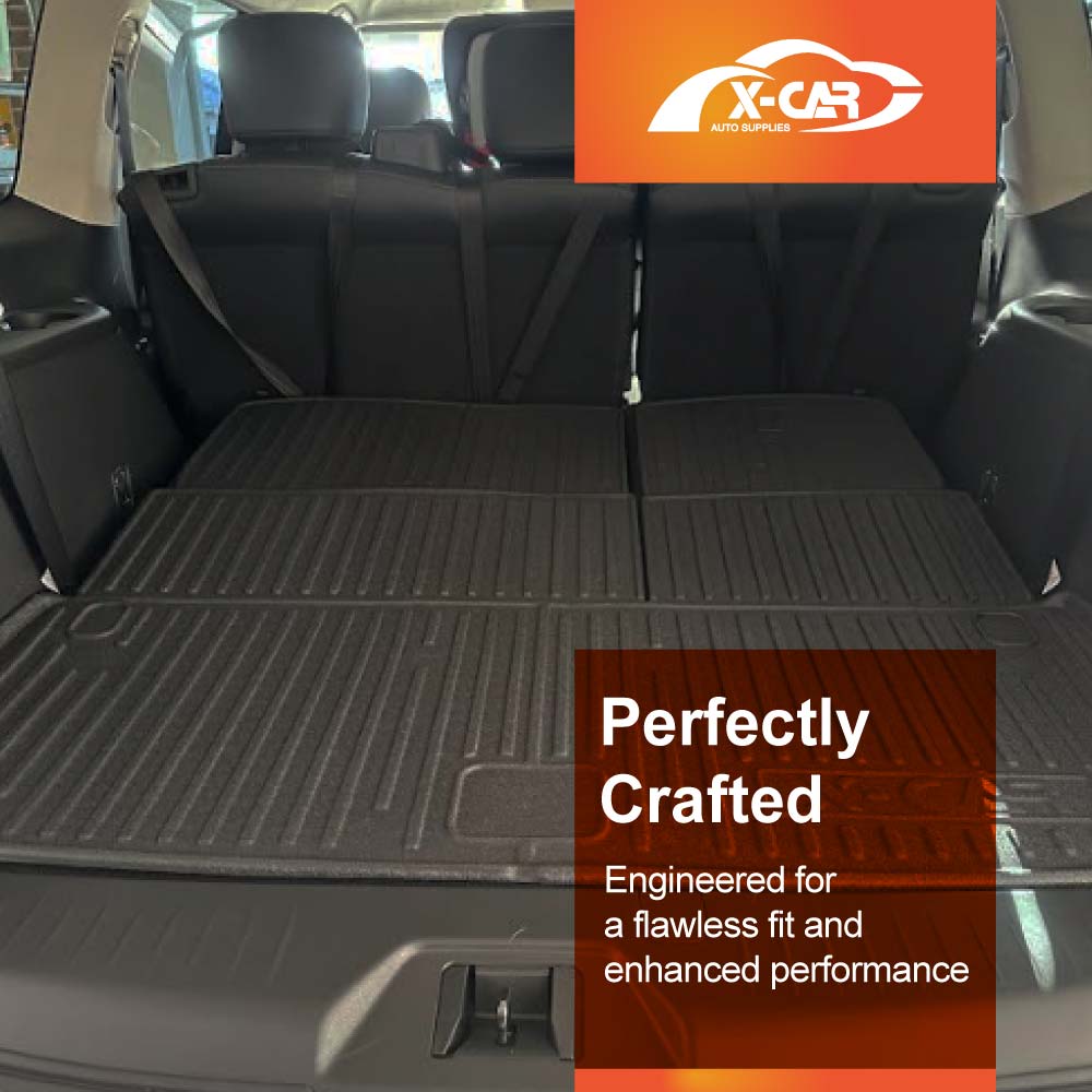 Boot Liners for Nissan Patrol 2012-Onwards Y62 Series All Weather Heavy Duty Cargo Trunk Cover Mats Luggage Tray 3 Pcs Version