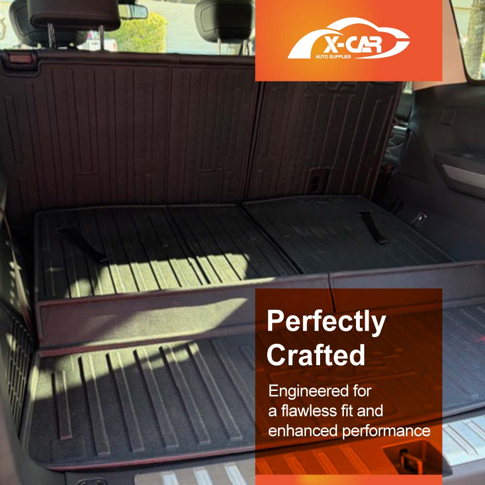 3D Floor Mats Boot Liners for LDV D90 2017-2024 Heavy Duty All-Weather Car Mats & 3 Pcs Version Trunk Cargo Tray