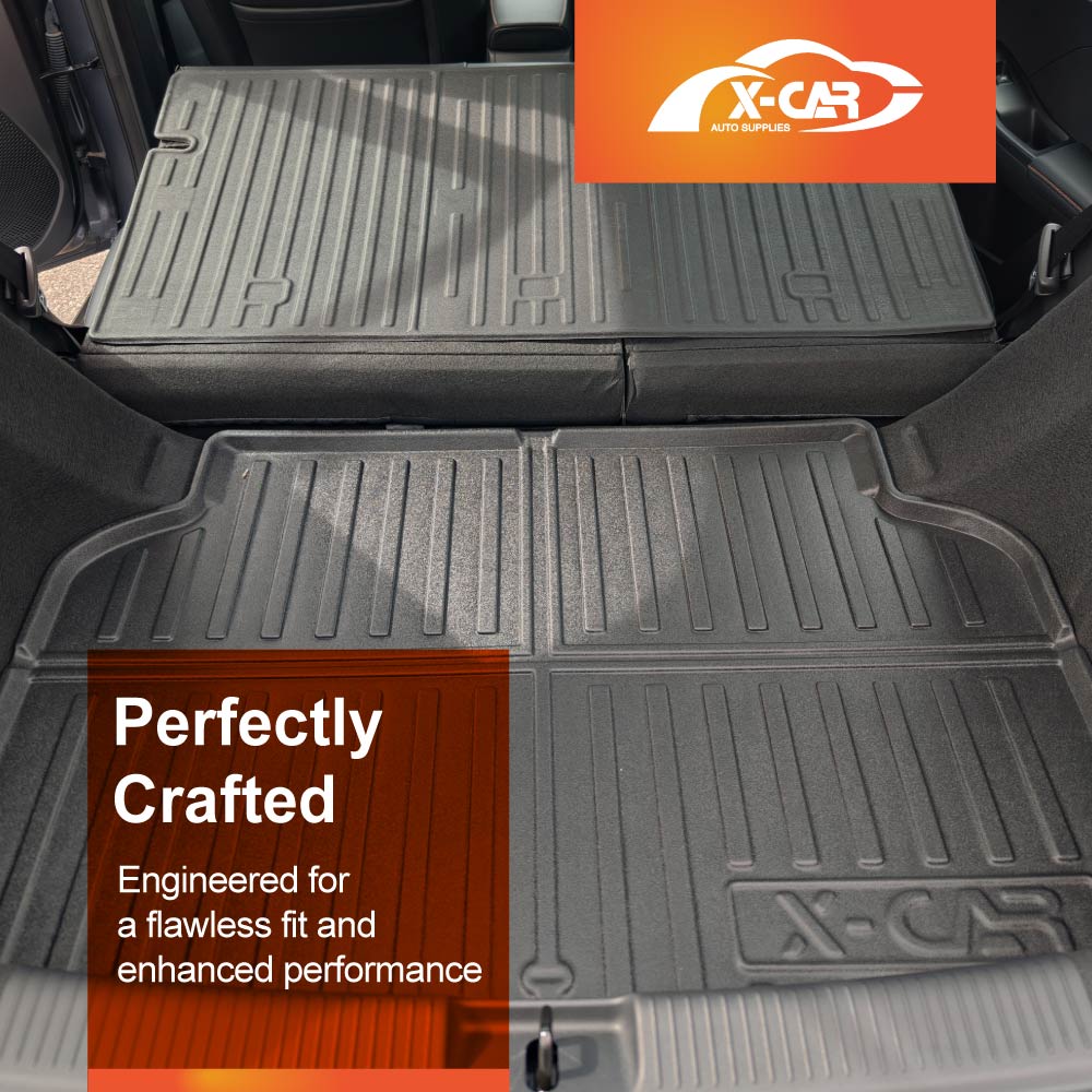3D Floor Mats Boot Liner Set for MG 3 MG3 2024-Onwards All Weather Heavy Duty Cargo Kick Mats Back Seat Protector Cover