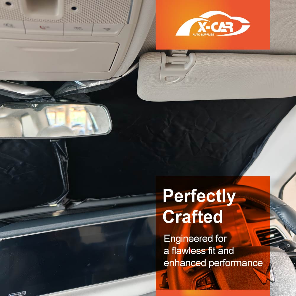 WindScreen Sun Shade for Mahindra XUV700 2023-2026 Blocks UV Rays Foldable Custom Wind Screen Sun Visor Protector
