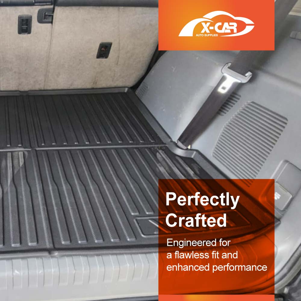 3D Boot Liner Cargo Kick Floor Mats Carpet for Toyota Prado 150 Series 7 Seats 2009-2024 Heavy Duty Car Mats Cover