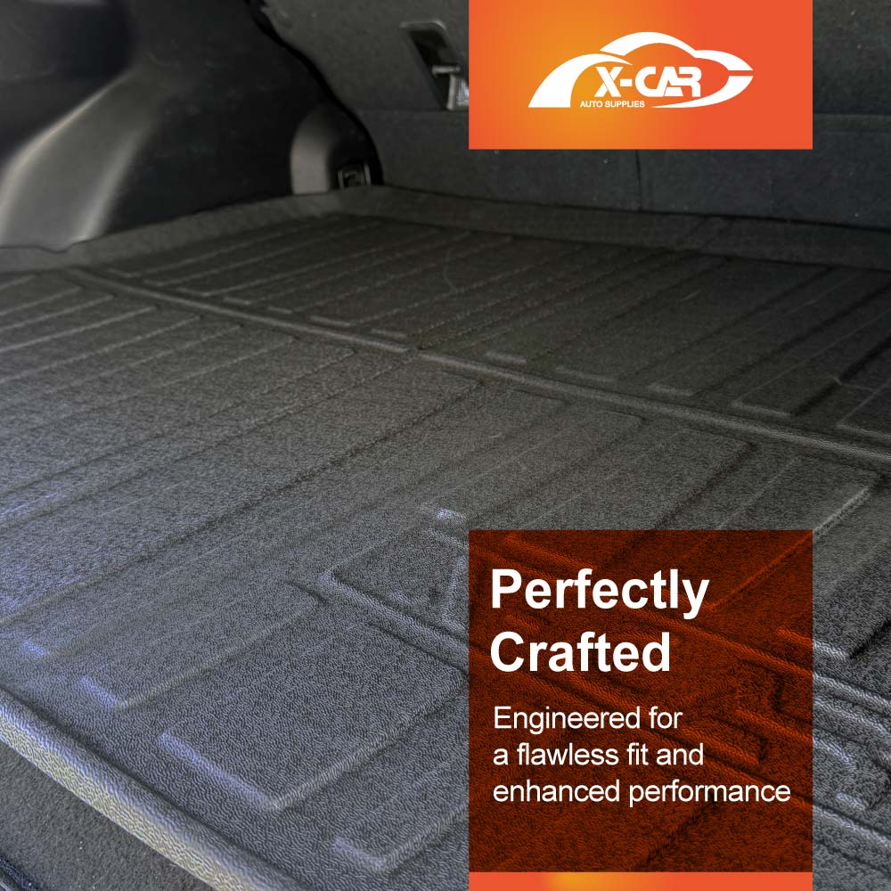 3D Floor Mats Boot Liner Set for Subaru Forester Auto 2012-2018 All Weather Heavy Duty Cargo Kick Mats Back Seat Protector Cover