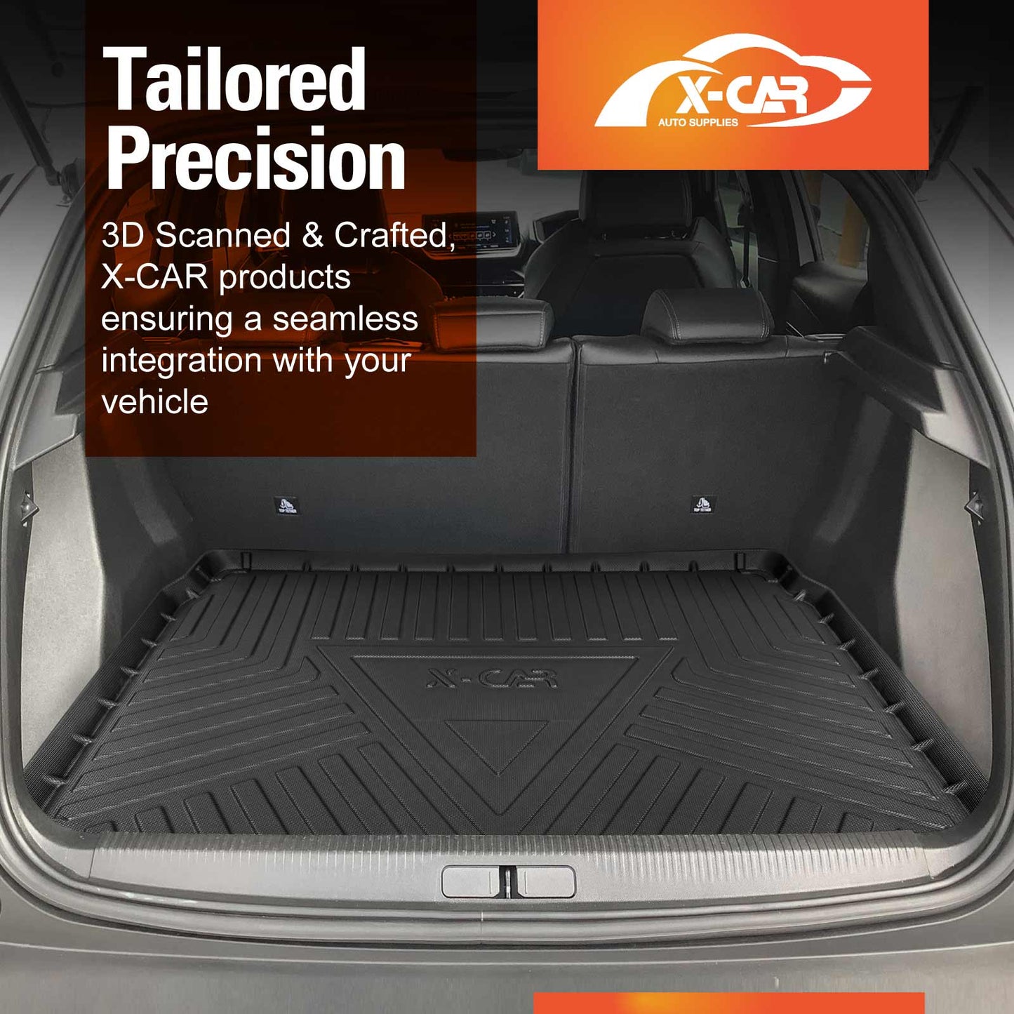 Boot Liner for Peugeot 2008 2020-Onwards All Weather Heavy Duty Cargo Trunk Mat Luggage Tray
