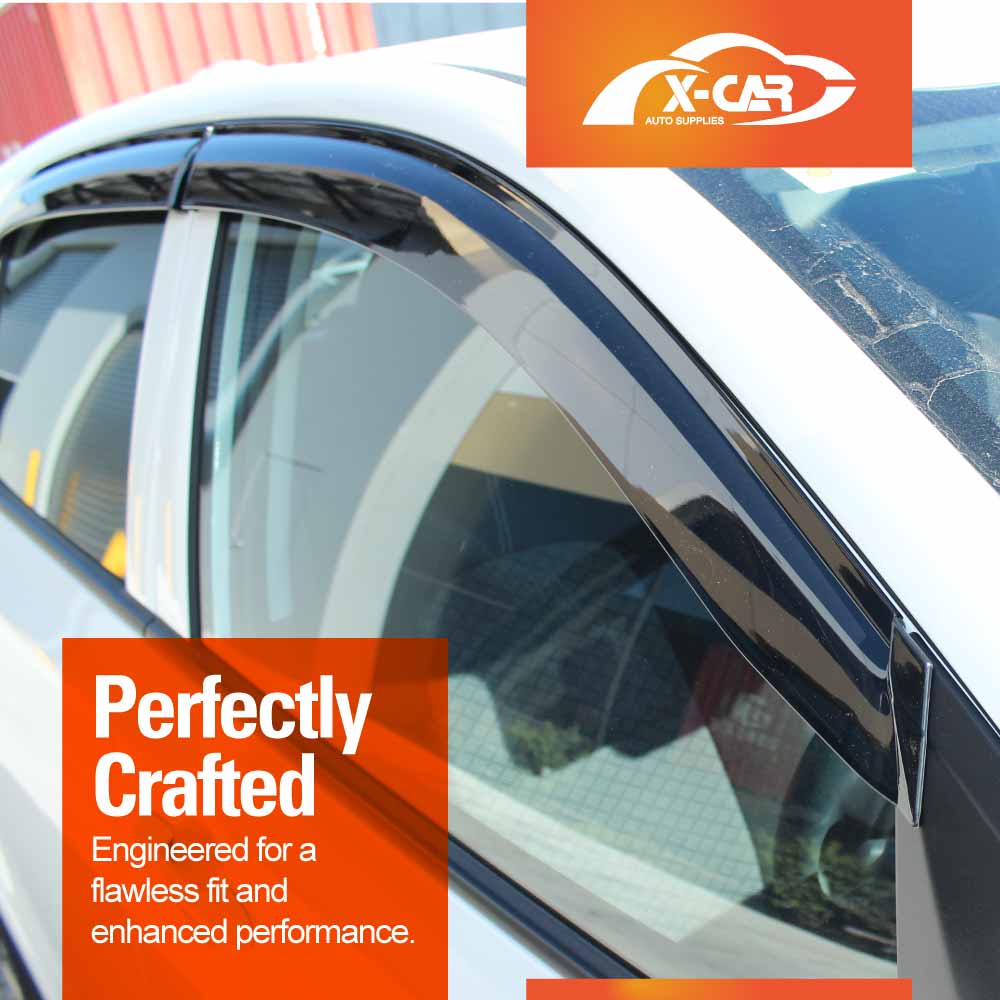 Premium Weathershields for Kia Picanto 2017-2025 Car Weather Shields Wind Deflectors Window Sun Visor 4-Piece Set