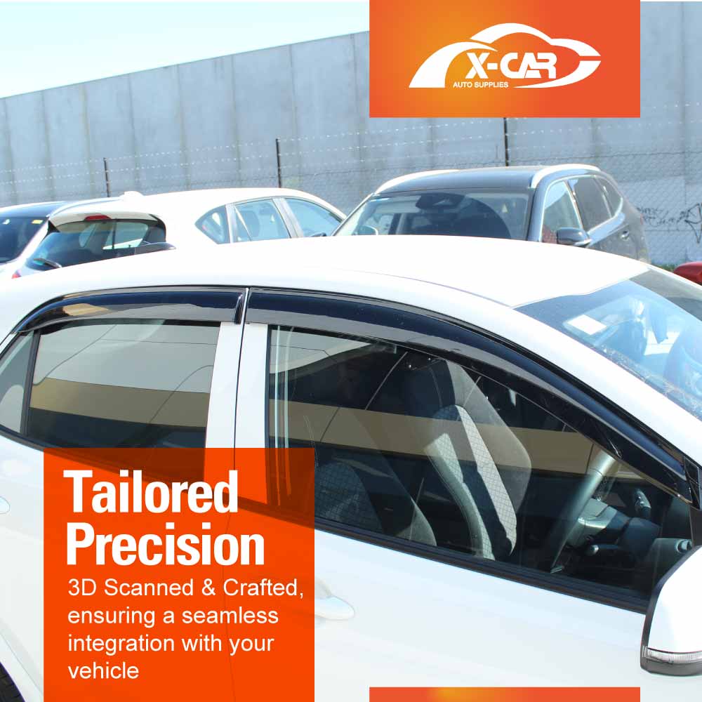 Premium Weathershields for Kia Picanto 2017-2025 Car Weather Shields Wind Deflectors Window Sun Visor 4-Piece Set