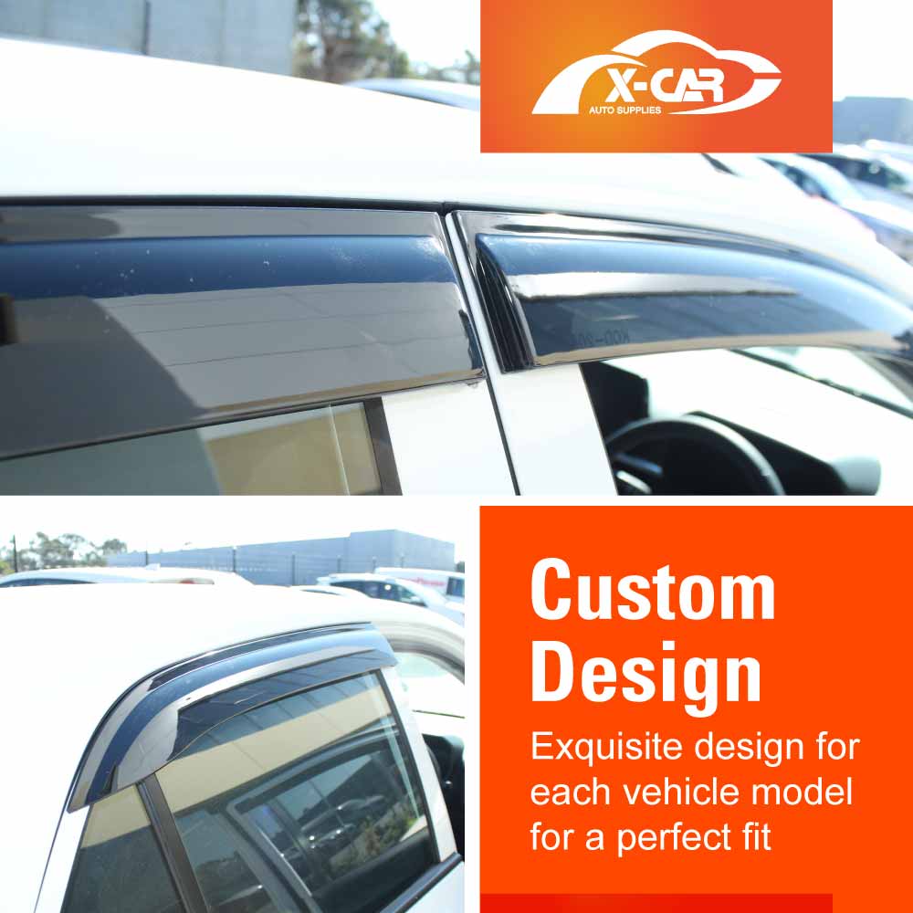 Premium Weathershields for Kia Picanto 2017-2025 Car Weather Shields Wind Deflectors Window Sun Visor 4-Piece Set