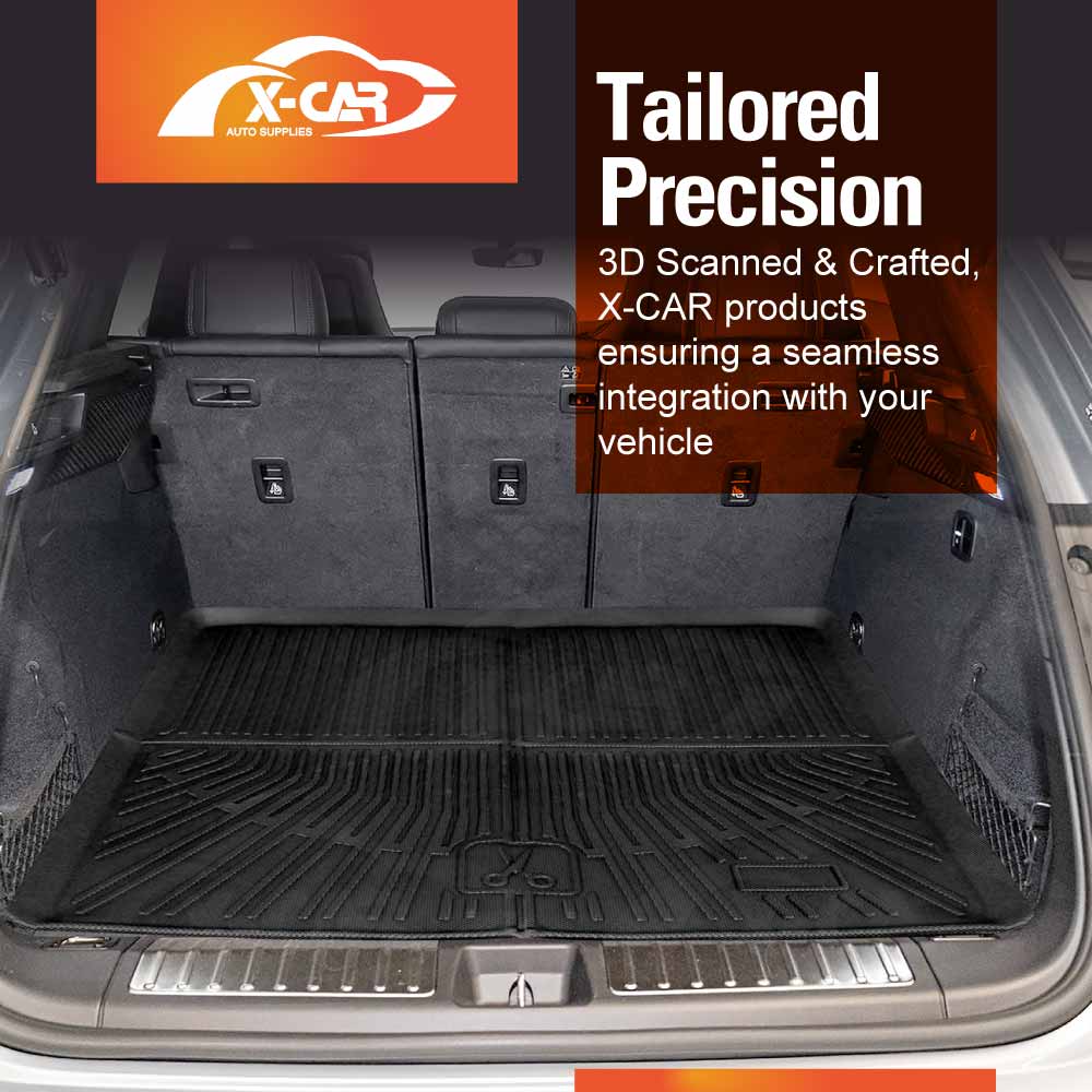 3D Floor Mats Boot Liner Set for Porsche Macan Electric 2024-Onwards All Weather Heavy Duty Cargo Car Trunk Luggage Tray Acessories