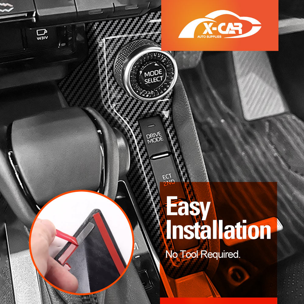 Gear Drive Mode Button Panel Trim for Toyota Prado 250 Series 2024-Onwards Carbon Fiber Style Decor Cover Protector