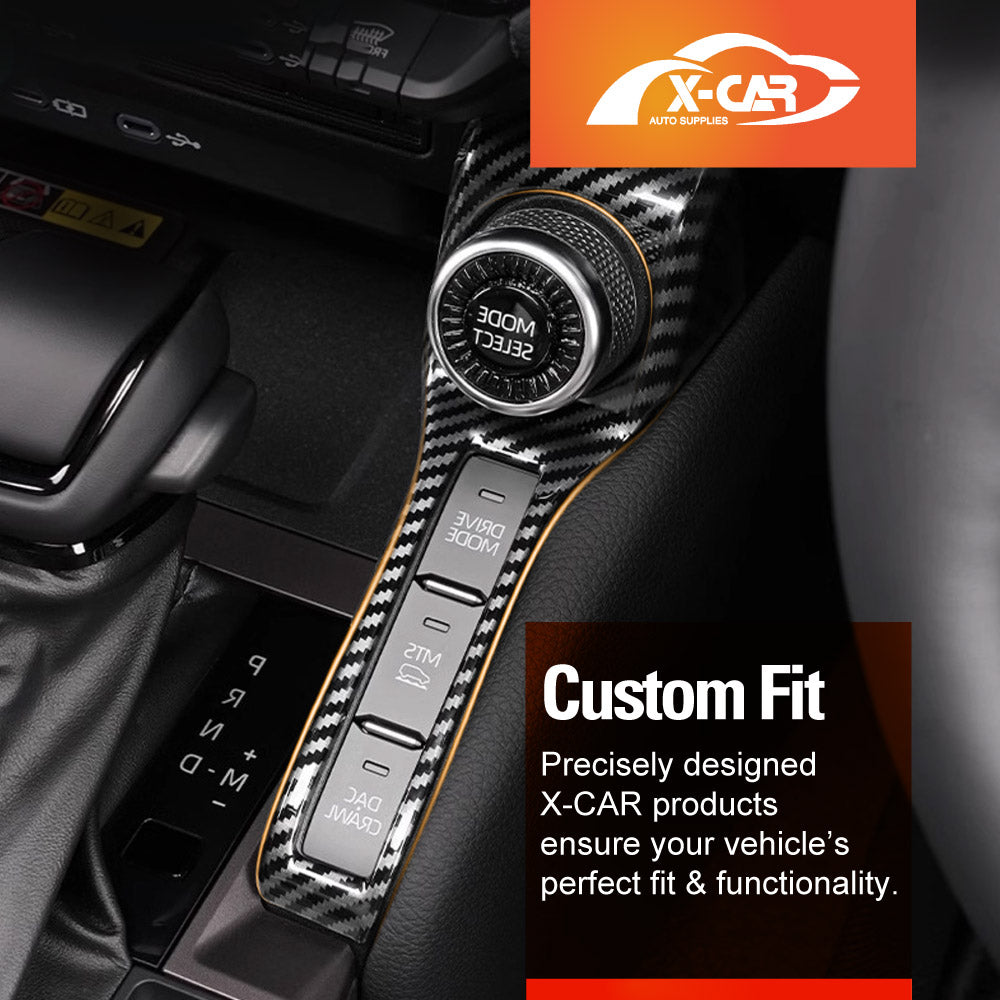 Gear Drive Mode Button Panel Trim for Toyota Prado 250 Series 2024-Onwards Carbon Fiber Style Decor Cover Protector