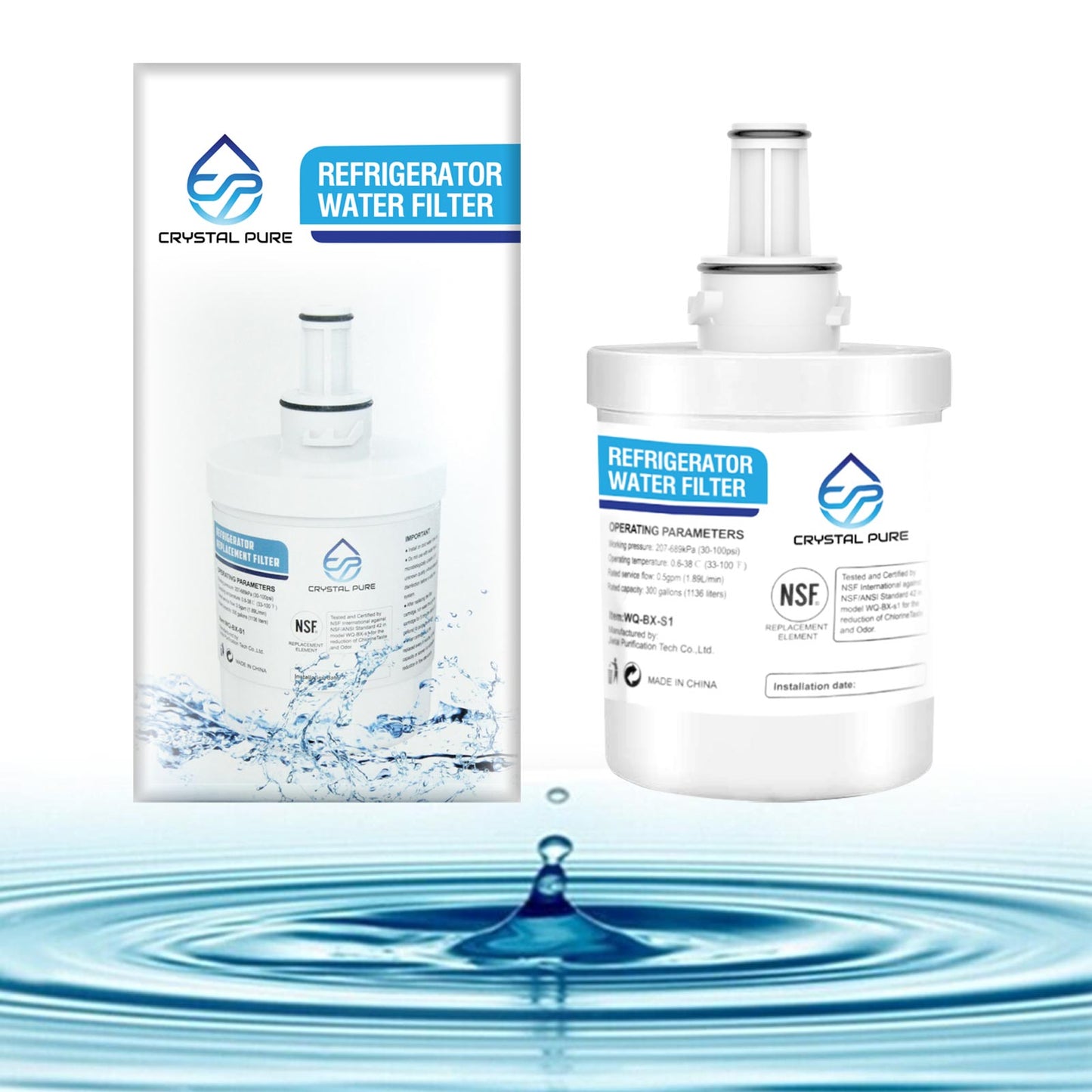 Premium Water Filter Cartridge for Samsung DA29-00003G DA29-00003F DA29-00003A DA29-00003B DA29-00003D Fridge