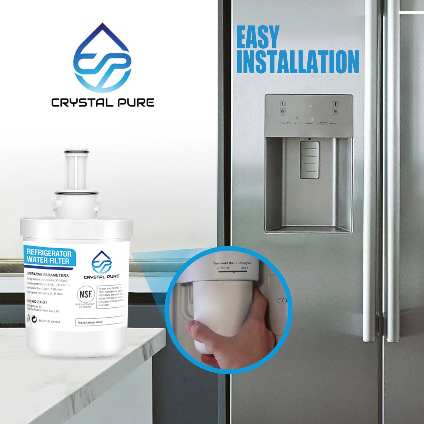 Premium Water Filter Cartridge for Samsung DA29-00003G DA29-00003F DA29-00003A DA29-00003B DA29-00003D Fridge