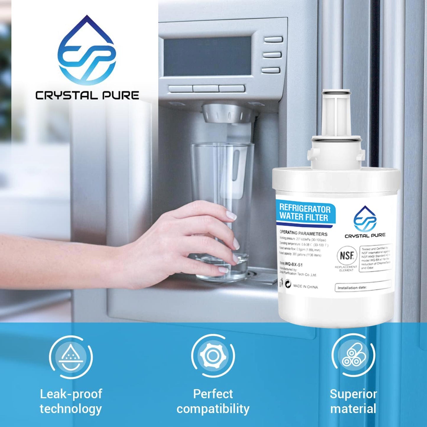 Premium Water Filter Cartridge for Samsung DA29-00003G DA29-00003F DA29-00003A DA29-00003B DA29-00003D Fridge