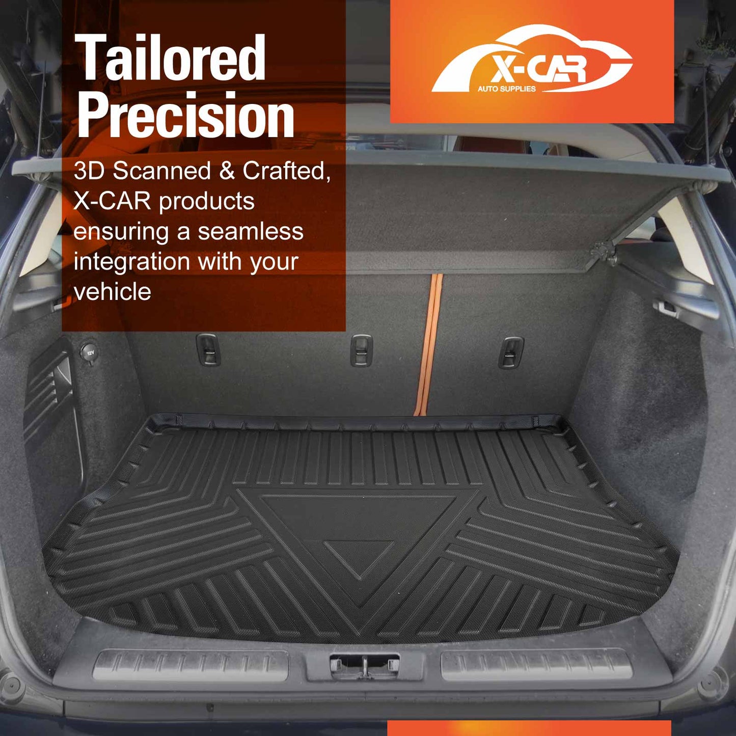 Boot Liner for Land Rover Range Rover Evoque 2011-2018 All Weather Heavy Duty Cargo Trunk Mat Luggage Tray