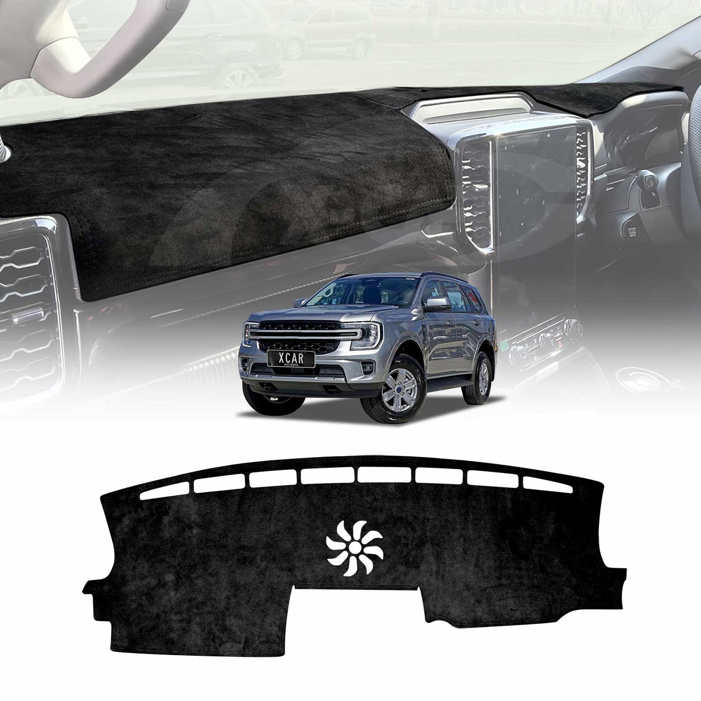 Dash Mat for Ford Everest Full Cover 2022-Onwards Non-Slip Microfiber Pad Interior Accessories