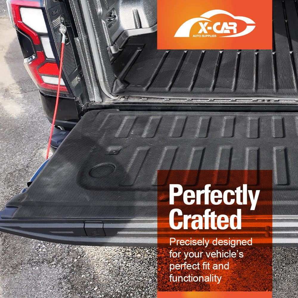Tub Liner Tailgate Mat for Ford Next-Gen Ranger Raptor RA 2022-Onwards with Plastic Tub Heavy Duty All Weather Ute Protector Cover Mats Set