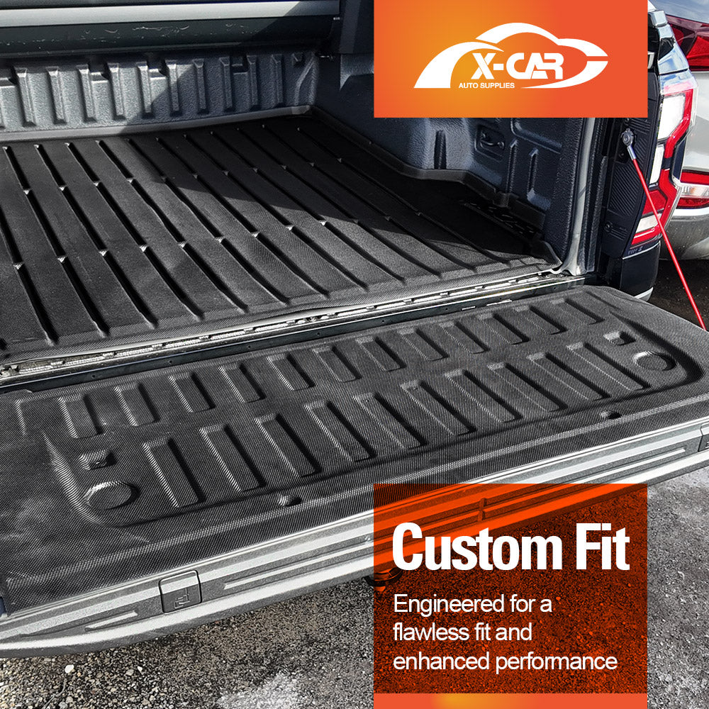 Tub Liner Tailgate Mat for Ford Next-Gen Ranger Raptor RA 2022-Onwards with Plastic Tub Heavy Duty All Weather Ute Protector Cover Mats Set