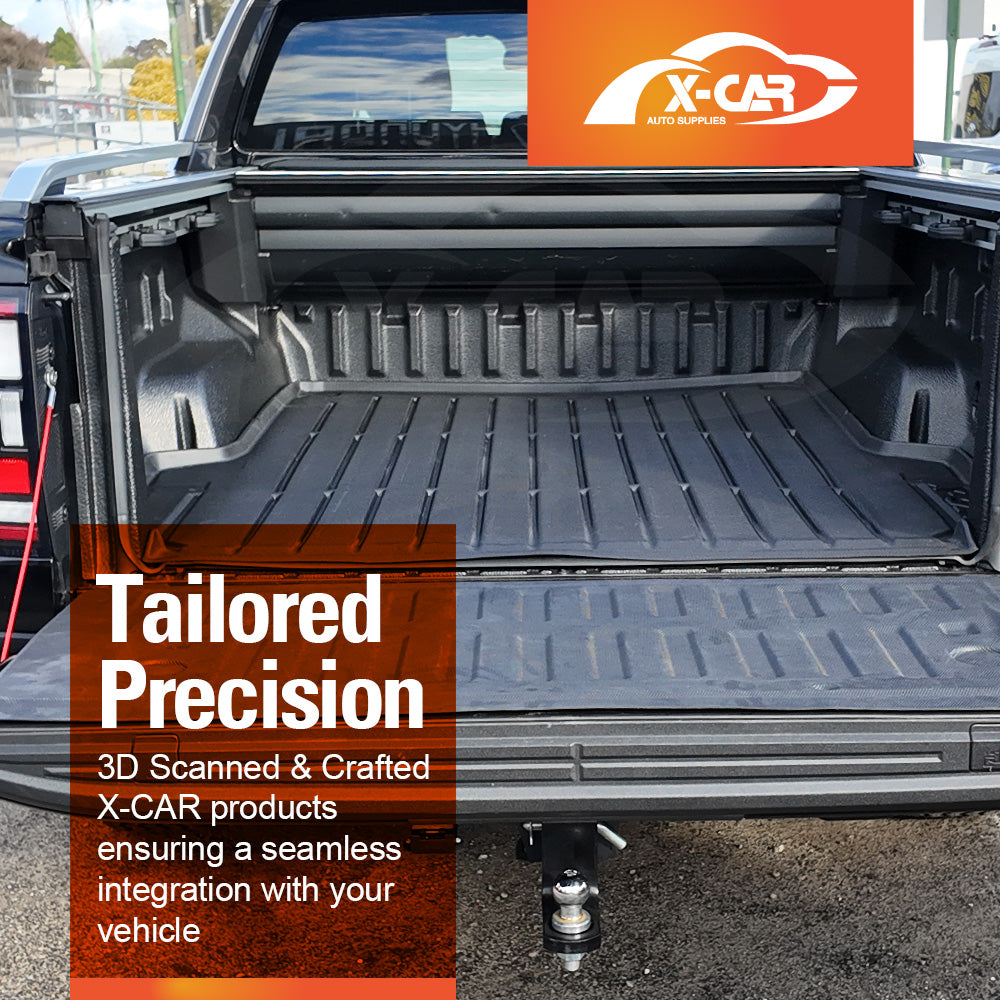 Tub Liner Tailgate Mat for Ford Next-Gen Ranger Raptor RA 2022-Onwards with Plastic Tub Heavy Duty All Weather Ute Protector Cover Mats Set