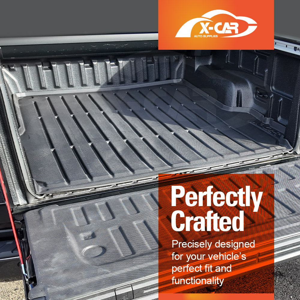 Tub Liner Tailgate Mat for Ford Next-Gen Ranger Raptor RA 2022-Onwards with Plastic Tub Heavy Duty All Weather Ute Protector Cover Mats Set