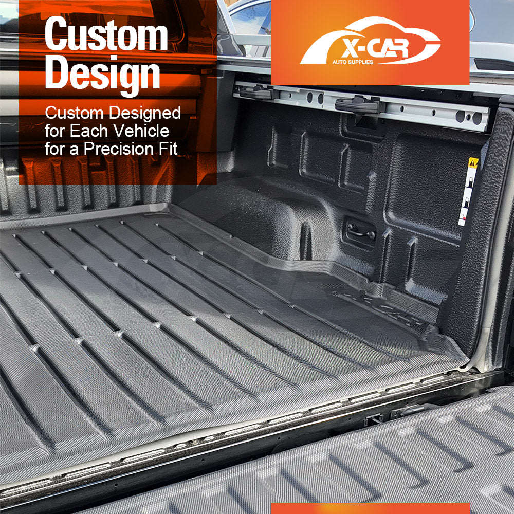 Tub Liner Tailgate Mat for Ford Next-Gen Ranger Raptor RA 2022-Onwards with Plastic Tub Heavy Duty All Weather Ute Protector Cover Mats Set