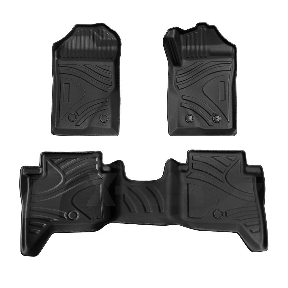 3D Floor Mats for Ford Next-Gen Ranger Dual Cab PHEV 2025-Onwards Heavy Duty All Weather Car Waterproof Interior Protection Liner Set