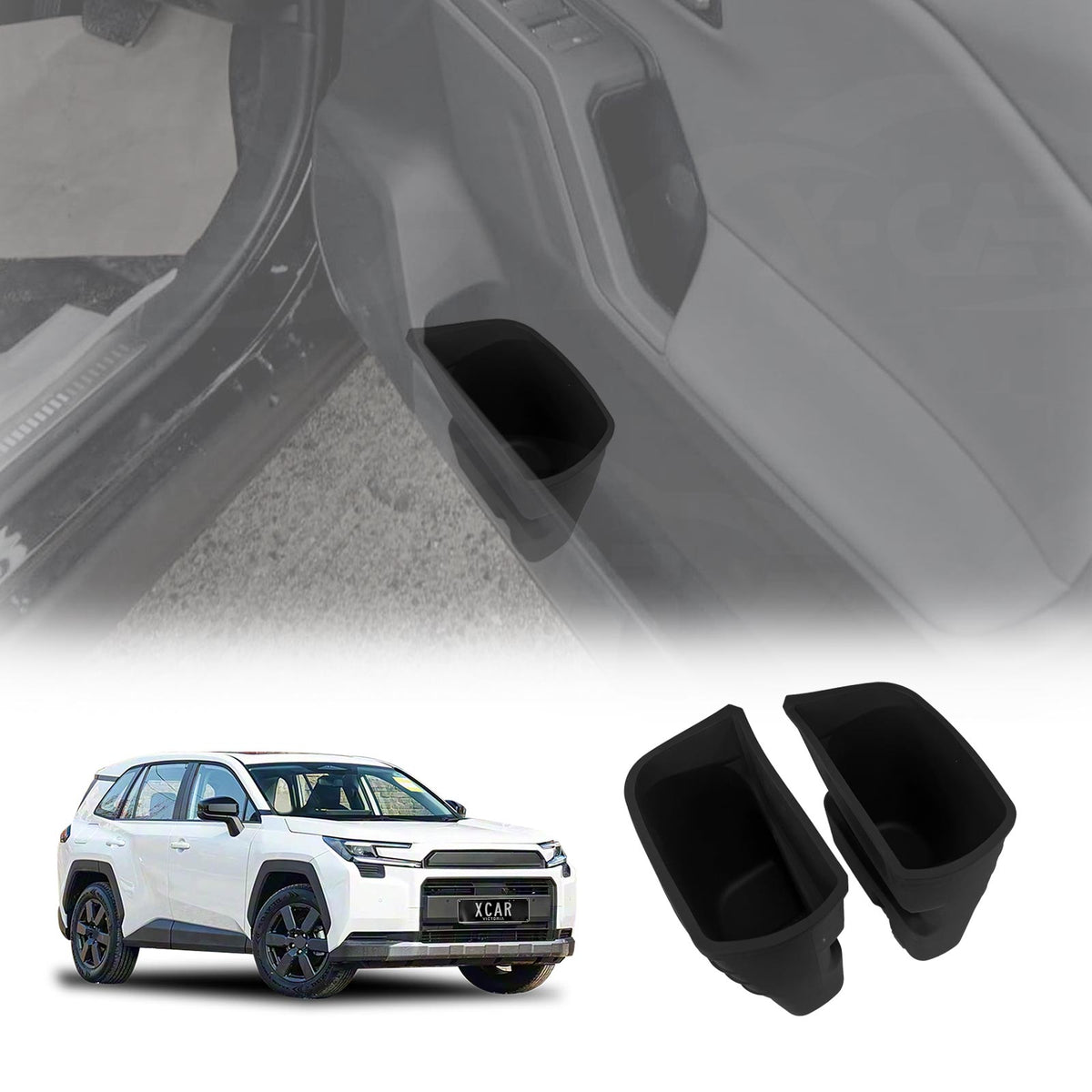 Door Side Storage Bin Box for Toyota RAV4 RAV 4 6th XA60 2026-Onwards Front Lower Door Pocket Organiser Silicone Tray Car Accessories