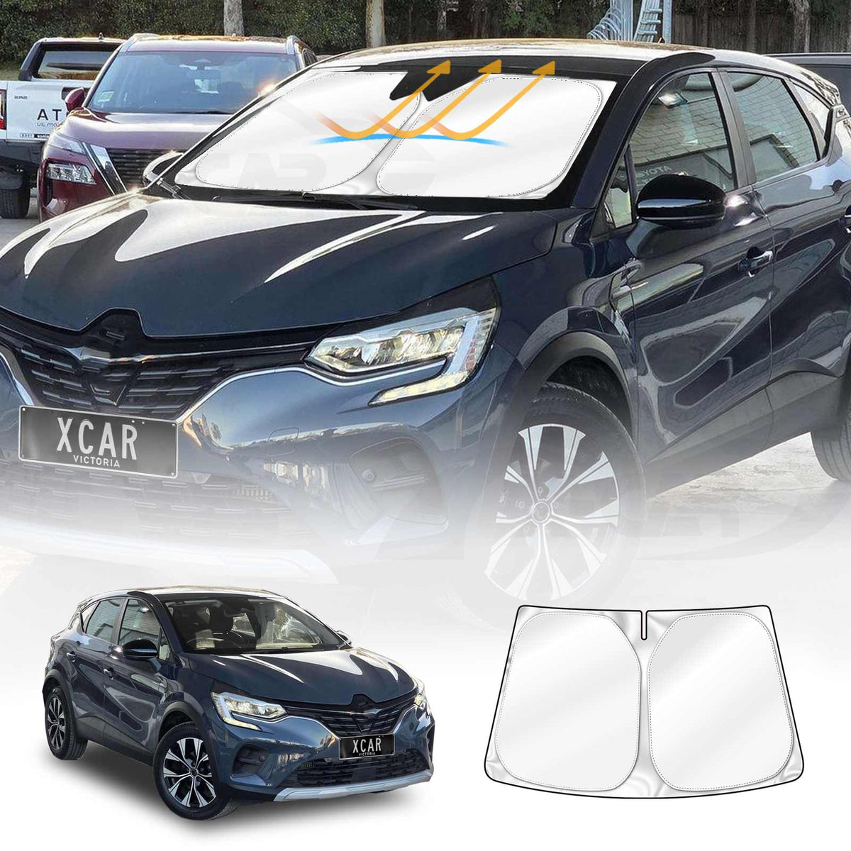 WindScreen Sun Shade for Renault Captur XJB Series 2021-2024 Blocks UV Rays Foldable Custom Wind Screen Sun Visor Protector