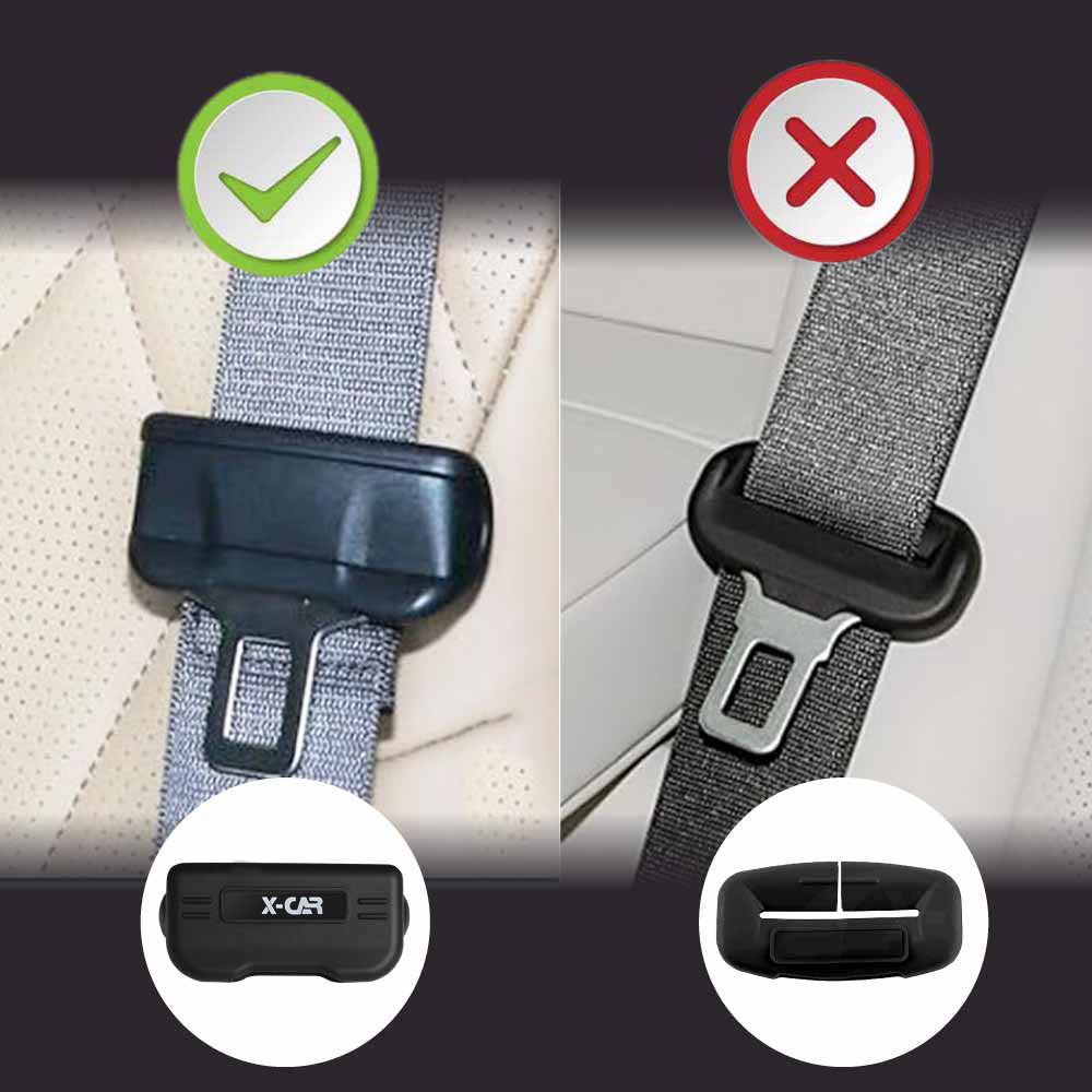 Seatbelt Buckle Silicone Protective Covers for Car Seat Belt Protector Universal Anti-Scratch Interior Accessories Large Size Set of 2