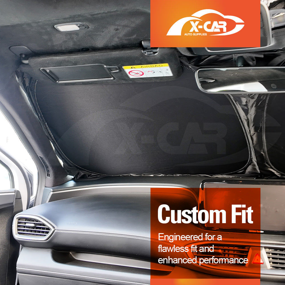 WindScreen Sun Shade for Hyundai SantaFe Santa Fe 2018-2023 Blocks UV Rays Foldable Custom Wind Screen Sun Visor Protector
