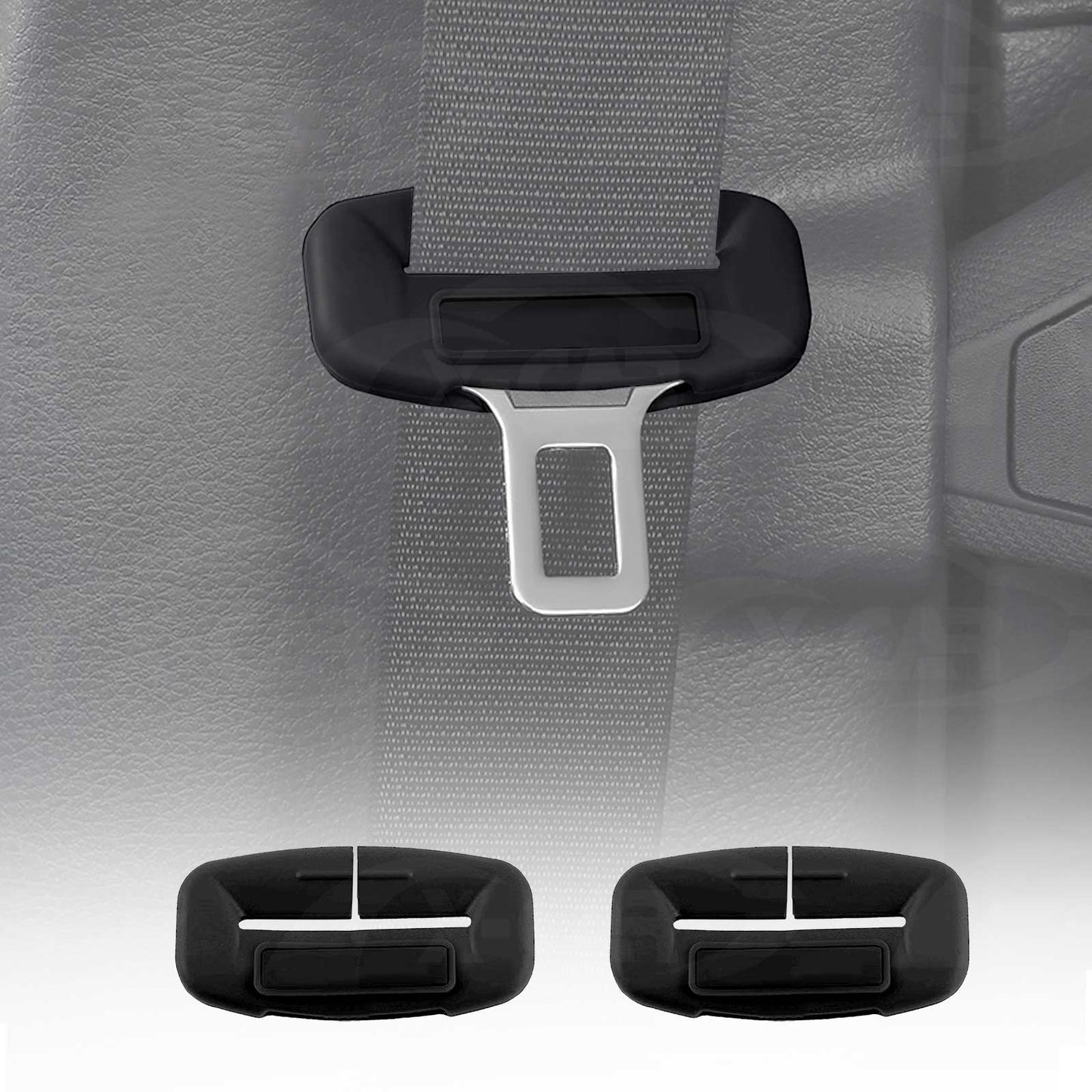 Seatbelt Buckle Silicone Protective Covers for Car Seat Belt Protector Universal Anti-Scratch Interior Accessories Small Size Set of 2