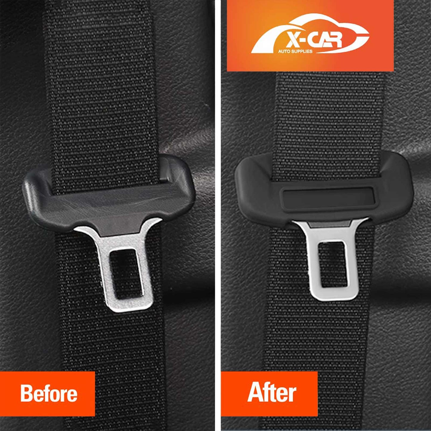 Seatbelt Buckle Silicone Protective Covers for Car Seat Belt Protector Universal Anti-Scratch Interior Accessories Small Size Set of 2