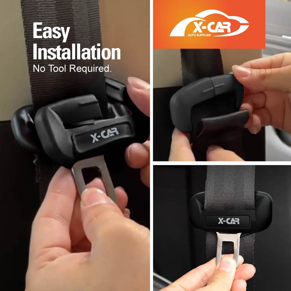 Seatbelt Buckle Silicone Protective Covers for Car Seat Belt Protector Universal Anti-Scratch Interior Accessories Small Size Set of 2