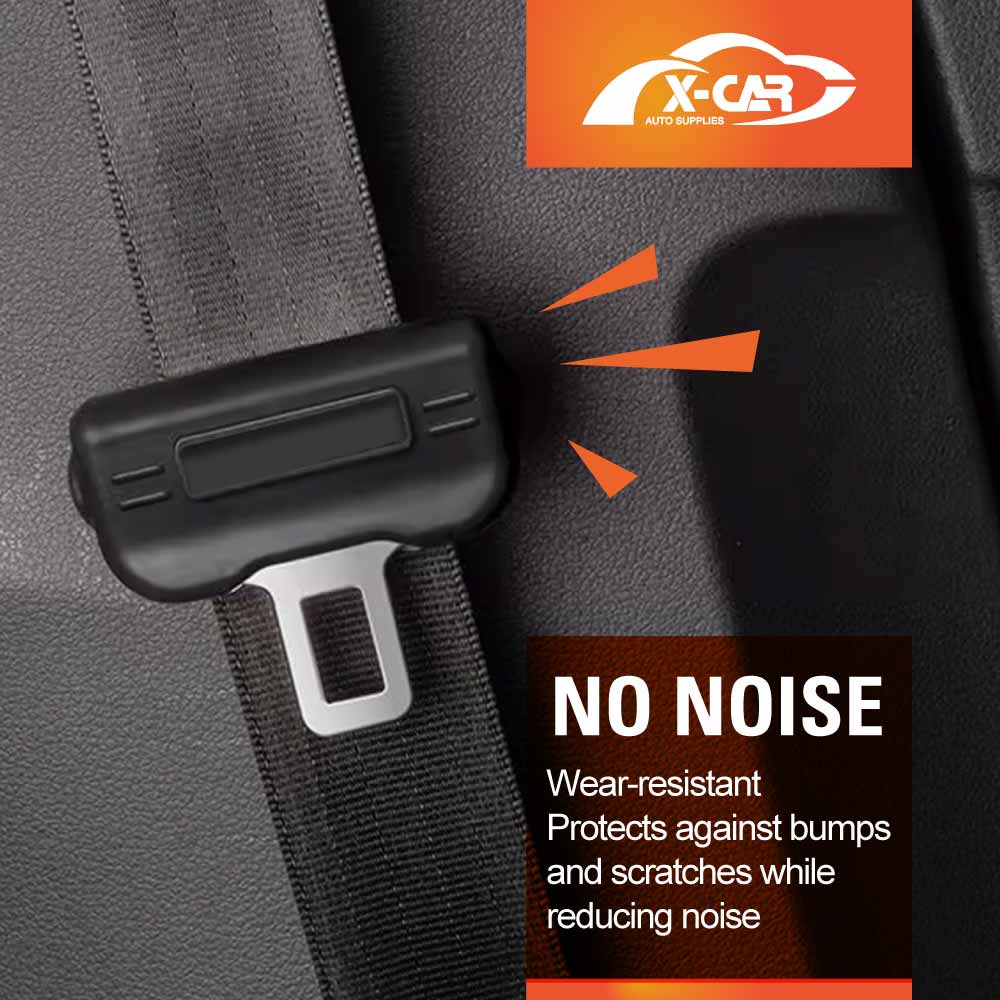 Seatbelt Buckle Silicone Protective Covers for Car Seat Belt Protector Universal Anti-Scratch Interior Accessories Large Size Set of 2