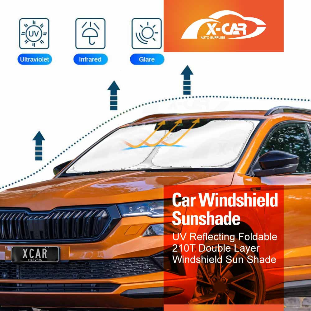 WindScreen Sun Shade for SKODA Karoq 2018-Onwards Blocks UV Rays Foldable Custom Wind Screen Sun Visor Protector