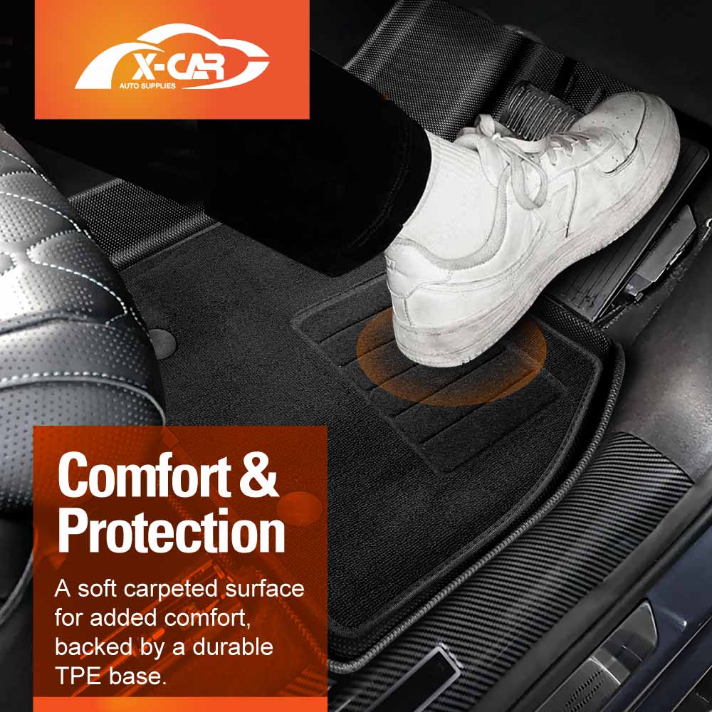 Premium Floor Mats for ISUZU D-MAX DMAX Dual Cab 2020-Onwards Heavy Duty All Weather Double Layer TPE Carpet Car Interior Liner Set