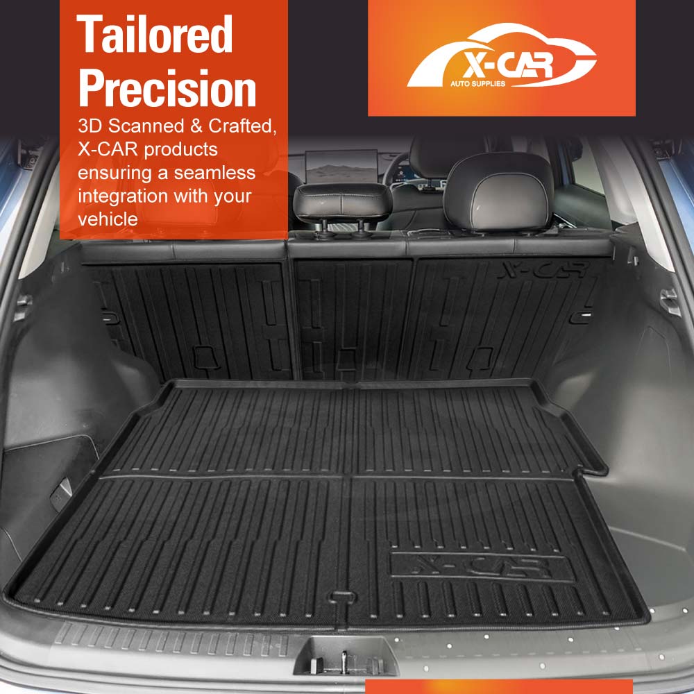 Boot Liner Kick Mats Set for Geely Starray EM-i 2025-Onwards Without Subwoofer All Weather Heavy Duty Cargo Car Trunk Back Seat Protector