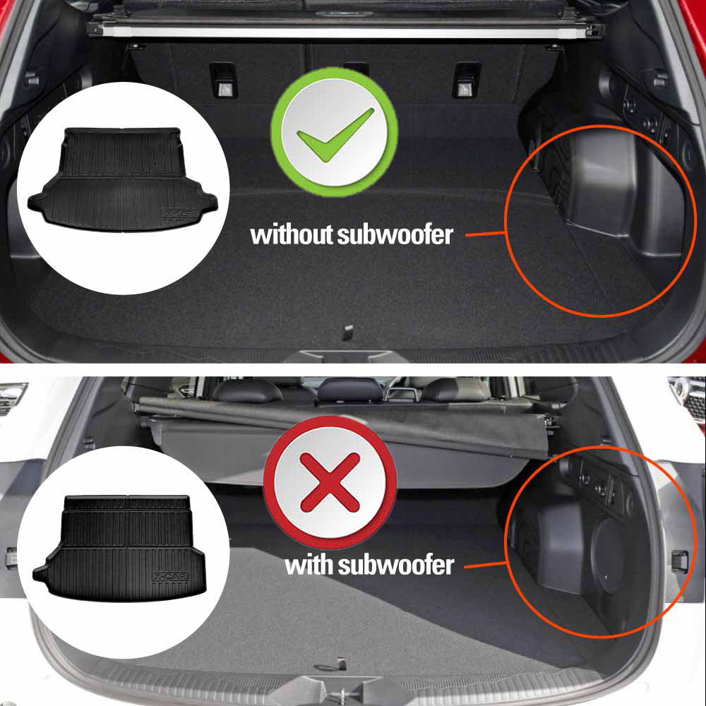 3D Floor Mats Boot Liner for Subaru Forester 5th Gen 2018-2025 Without Subwoofer All Weather Heavy Duty Cargo Car Trunk Luggage Tray