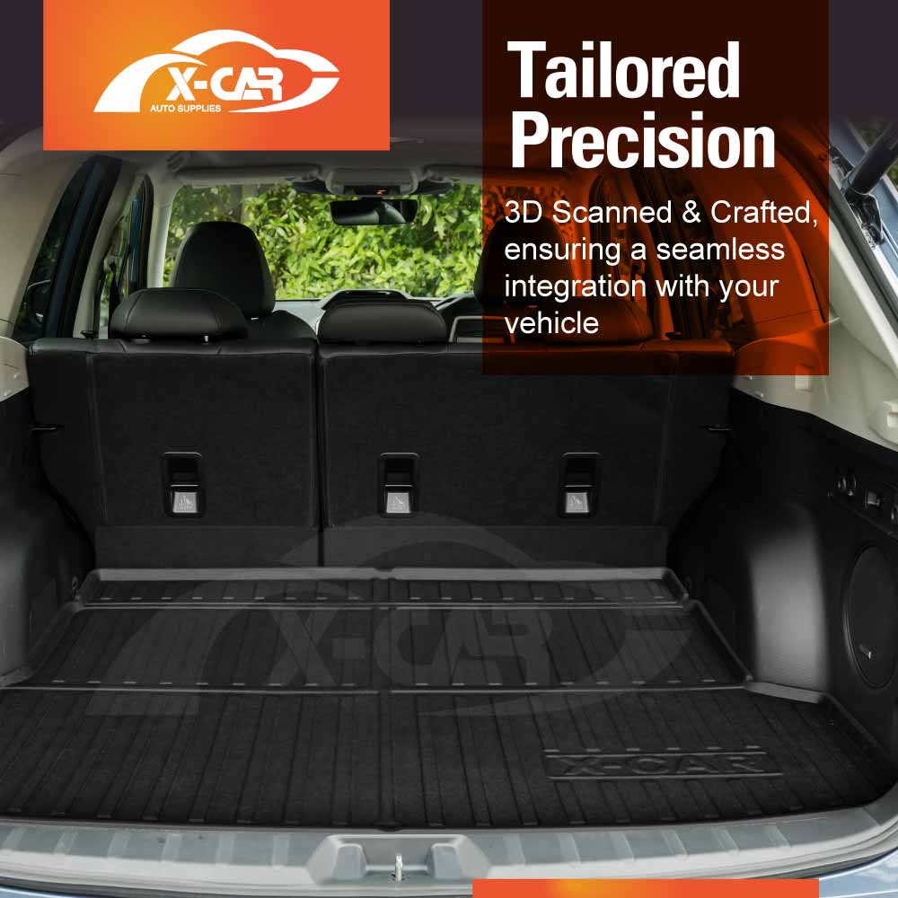 3D Floor Mats Boot Liner for Subaru Forester 5th Gen 2018-2025 With Subwoofer All Weather Heavy Duty Cargo Car Trunk Luggage Tray