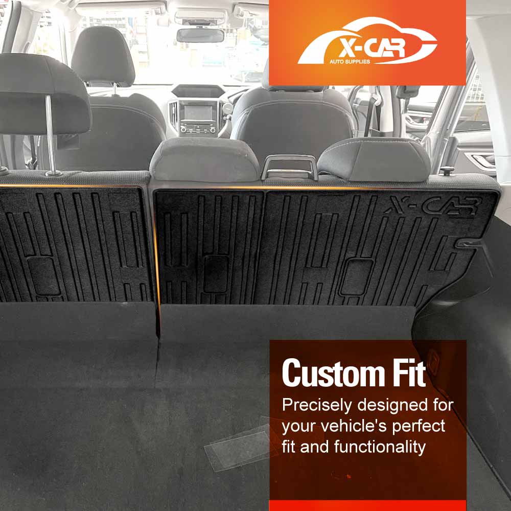 Boot Liner Back Seat Protector for Subaru Forester 6th Gen 2025-Onwards Without Subwoofer All Weather Heavy Duty Cargo Car Trunk Kick Mats